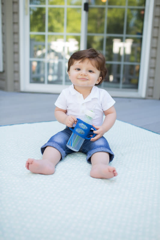 Dr. Brown's Narrow Sippy Baby Bottle with Handles - 2PK Blue - Premium Toddler Feeding from Dr. Brown's - Just $21.81! Shop now at Kis'like