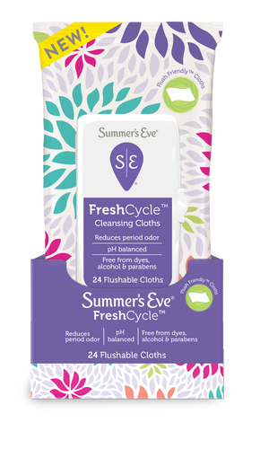 Summer's Eve FreshCycle Cleansing Cloths, Reduces Period Odor, 24 Count - Premium Summer's Eve from Summer's Eve - Just $13.75! Shop now at Kis'like