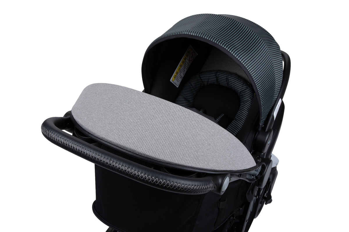 Monbebe Dash Travel System Stroller and Infant Car Seat, Pinstripe Gray