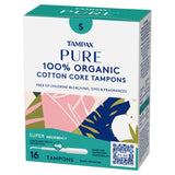 Tampax Pure Organic Super Absorbency Tampons, Unscented, 16 Ct White - Premium Natural Feminine Care from Tampax - Just $18.30! Shop now at Kis'like