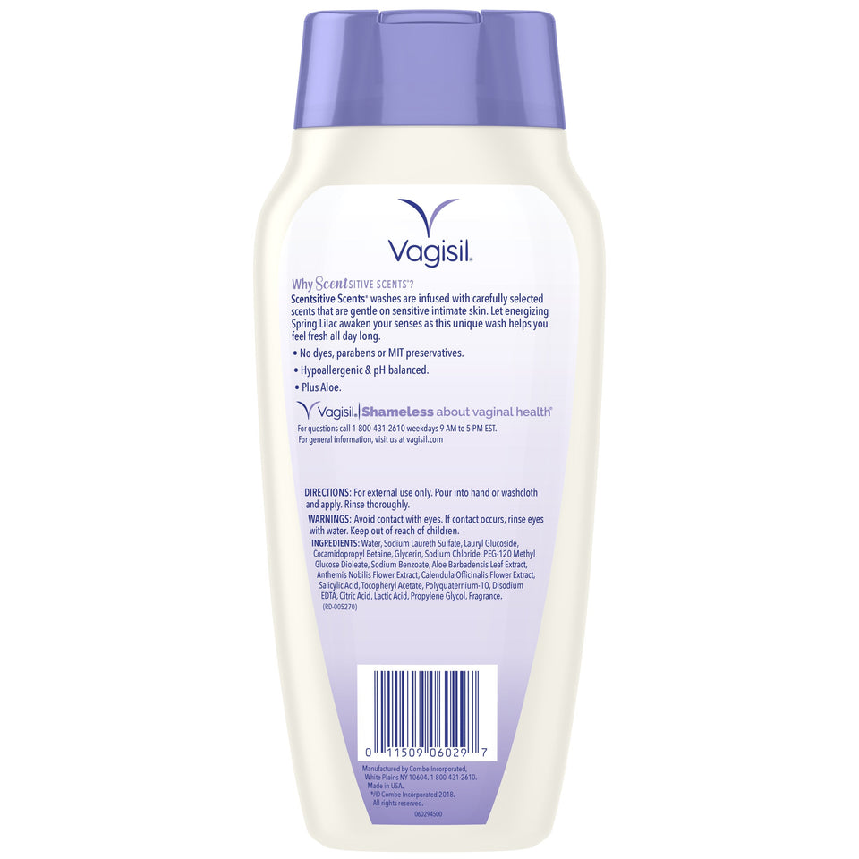 Vagisil Scentsitive Scents Daily Intimate Vaginal Feminine Wash, Spring Lilac Scent, 12 Ounce Bottle (Pack of 3) - Premium All Feminine Care from Vagisil - Just $18.99! Shop now at KisLike