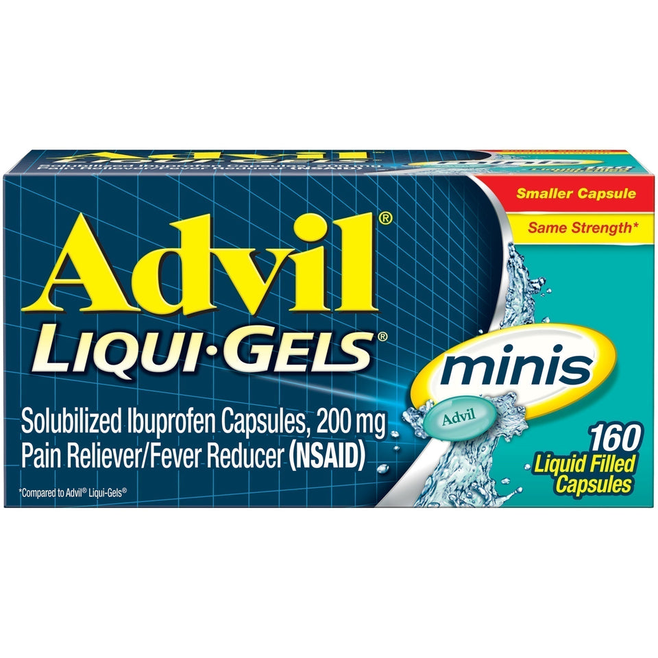 Advil Liqui-Gels Minis Pain and Fever Liquid Capsules, 200 Mg Ibuprofen, 160 Count 160 ct - Premium Headaches & Fever from Advil - Just $21.99! Shop now at KisLike