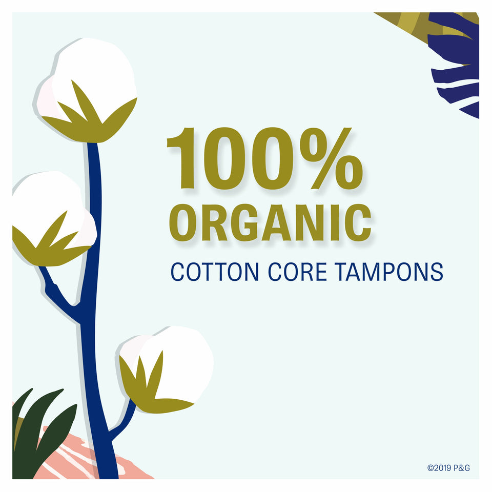 Tampax Pure Organic Super Absorbency Tampons, Unscented, 16 Ct White - Premium Natural Feminine Care from Tampax - Just $18.30! Shop now at Kis'like