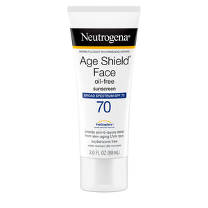 Neutrogena Age Shield Face Oil-Free Sunscreen Lotion with Broad Spectrum SPF 70, Non-Comedogenic Moisturizing Sunscreen to Help Prevent Signs of Aging, PABA-Free, 3 fl. oz (Pack of 3) 3 Ounce (Pack of 3) - Premium Facial Sunscreens from Neutrogena - Just $34.89! Shop now at KisLike
