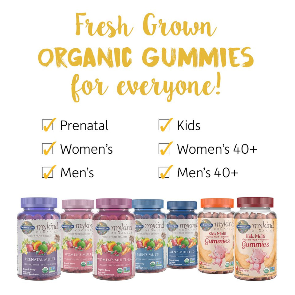 Garden of Life mykind Organics Women's Gummy Vitamins - Berry - Certified Organic, Non-GMO, Vegan, Kosher Complete Multi - Methyl B12, C & D3 - Gluten, Soy & Dairy Free, 120 Real Fruit Gummies - Premium Multivitamins from Garden of Life - Just $31.89! Shop now at KisLike
