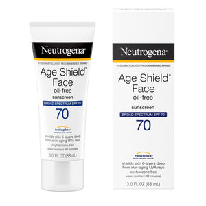 Neutrogena Age Shield Face Oil-Free Sunscreen Lotion with Broad Spectrum SPF 70, Non-Comedogenic Moisturizing Sunscreen to Help Prevent Signs of Aging, PABA-Free, 3 fl. oz (Pack of 3) 3 Ounce (Pack of 3) - Premium Facial Sunscreens from Neutrogena - Just $38.89! Shop now at KisLike