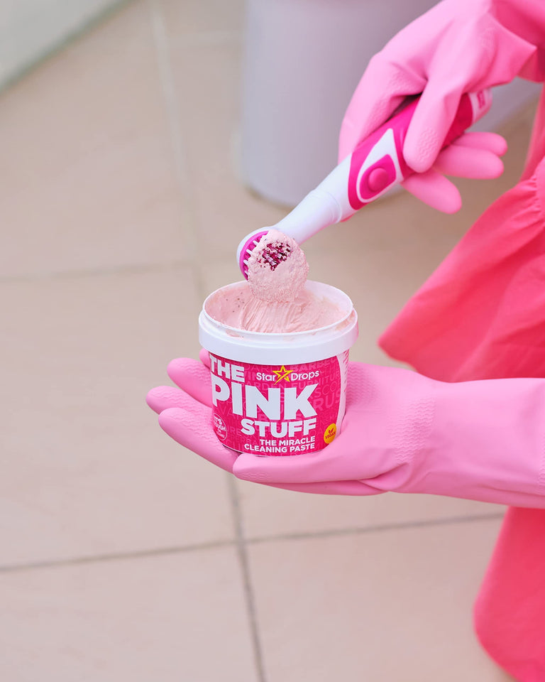 Stardrops - The Pink Stuff - The Miracle Scrubber Kit - 2 Tubs of The Miracle Cleaning Paste With Electric Scrubber Tool and 4 Cleaning Brush Heads - Premium Brushes from Stardrops - Just $49.89! Shop now at KisLike
