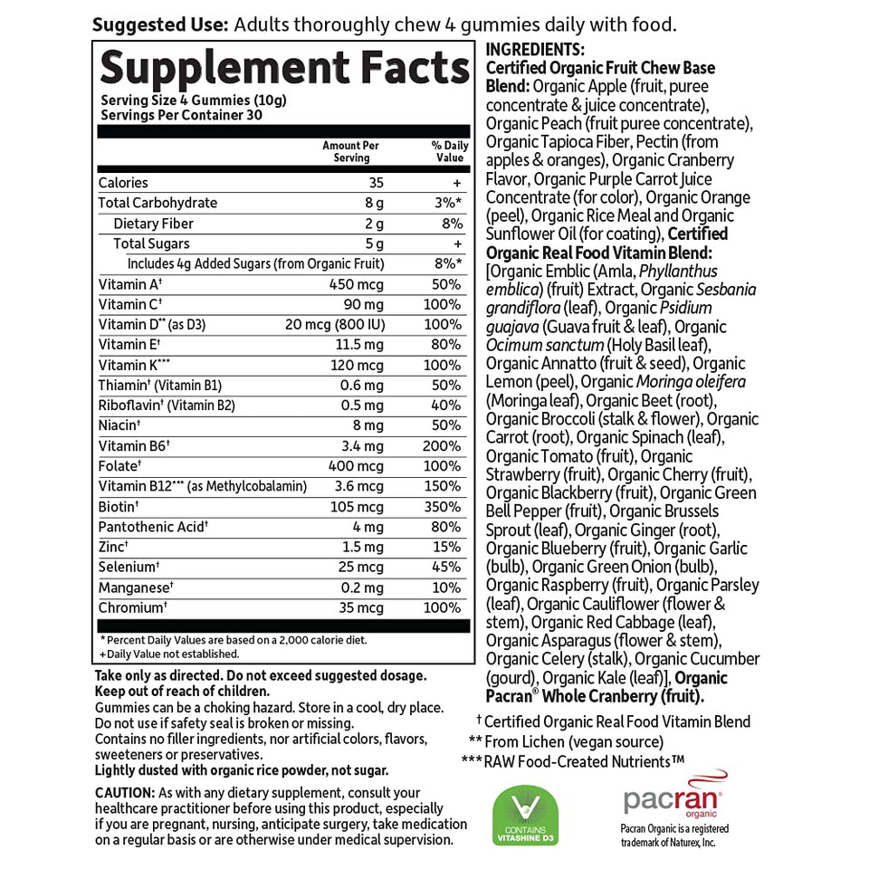Garden of Life mykind Organics Women's Gummy Vitamins - Berry - Certified Organic, Non-GMO, Vegan, Kosher Complete Multi - Methyl B12, C & D3 - Gluten, Soy & Dairy Free, 120 Real Fruit Gummies - Premium Multivitamins from Garden of Life - Just $31.89! Shop now at KisLike