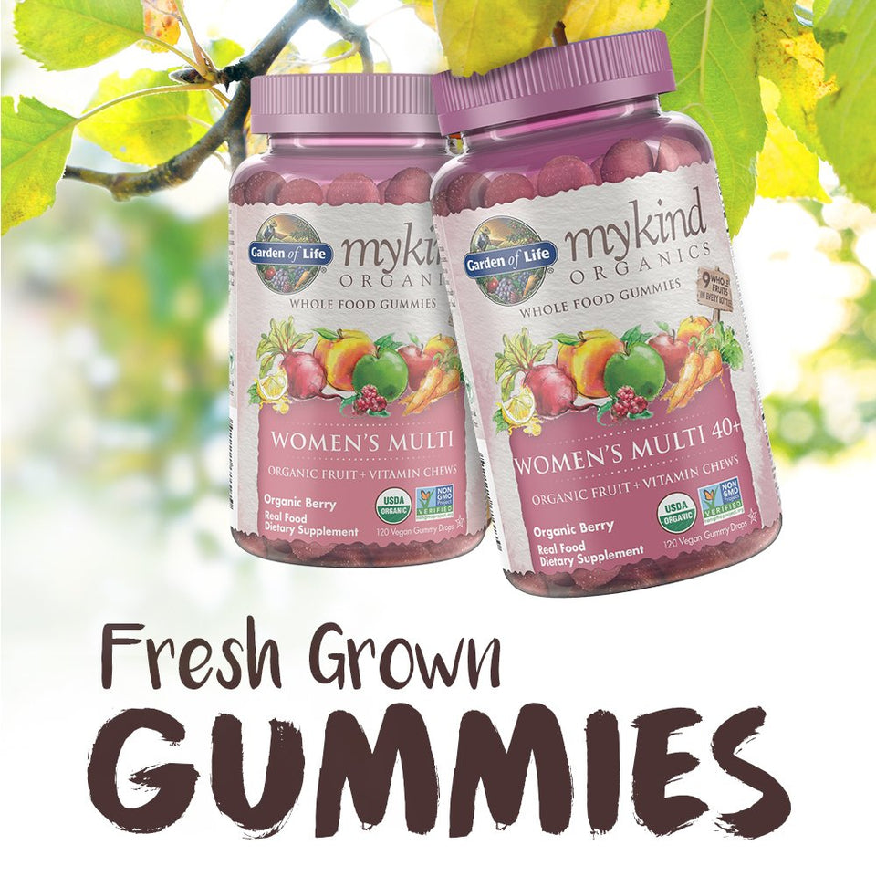 Garden of Life mykind Organics Women's Gummy Vitamins - Berry - Certified Organic, Non-GMO, Vegan, Kosher Complete Multi - Methyl B12, C & D3 - Gluten, Soy & Dairy Free, 120 Real Fruit Gummies - Premium Multivitamins from Garden of Life - Just $31.89! Shop now at KisLike