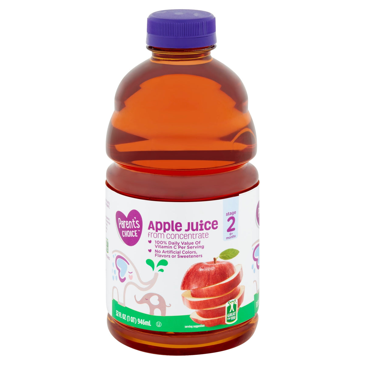 Parent's Choice 100% Apple Juice, Stage 2, 32 fl oz 32 oz Buy