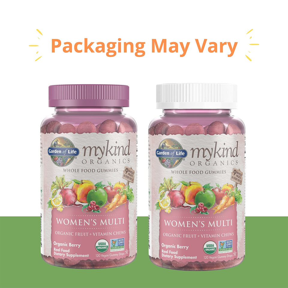 Garden of Life mykind Organics Women's Gummy Vitamins - Berry - Certified Organic, Non-GMO, Vegan, Kosher Complete Multi - Methyl B12, C & D3 - Gluten, Soy & Dairy Free, 120 Real Fruit Gummies - Premium Multivitamins from Garden of Life - Just $31.89! Shop now at KisLike