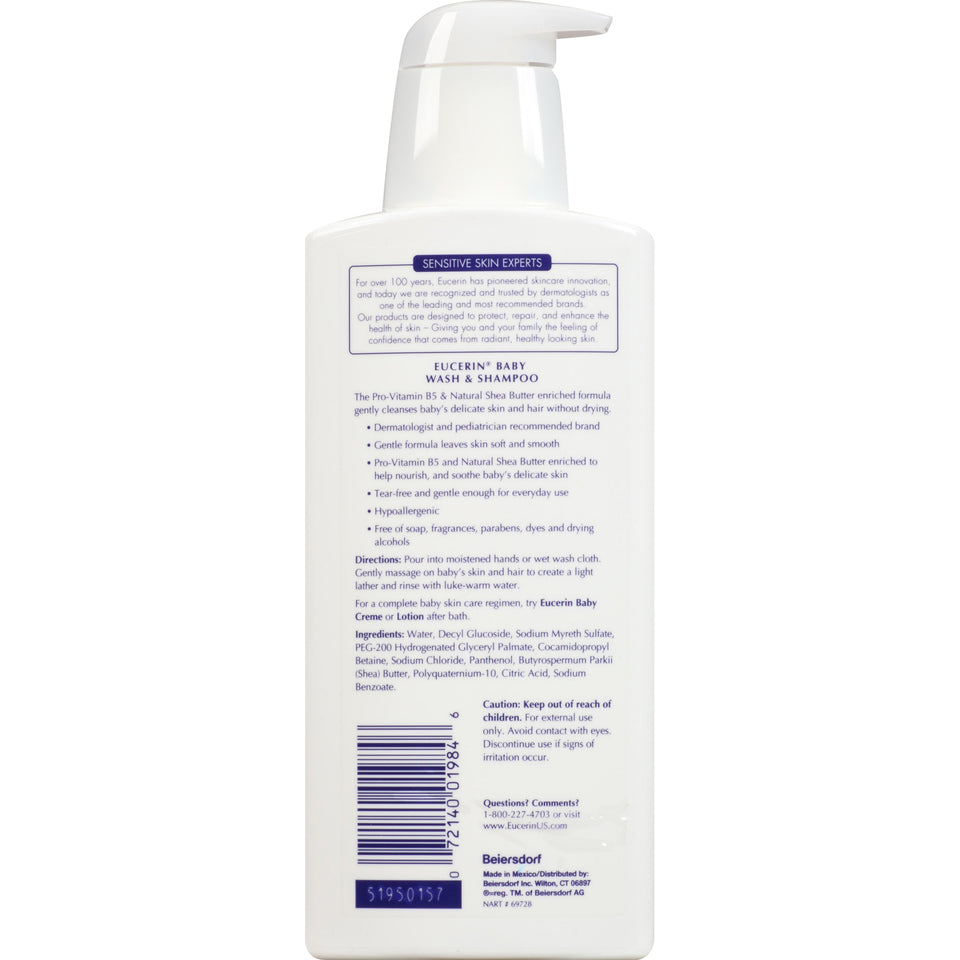Eucerin Baby Wash and Shampoo Unscented Pump, 13.5 Fl Oz 13.5 Fl Oz (Pack of - Premium Baby Shampoos & Body Washes from Eucerin - Just $11.99! Shop now at Kis'like