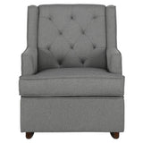 Baby Relax Bennet Transitional Wingback Rocker Chair, Gray Grey Linen - Premium Nursery Gliders & Rocking Chairs from Baby Relax - Just $291.99! Shop now at Kis'like