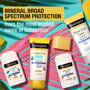 Neutrogena Sheer Zinc Oxide Dry-Touch Face Sunscreen with Broad Spectrum SPF 50, Oil-Free, Non-Comedogenic & Non-Greasy Mineral Sunscreen, 2 fl. oz 2 Fl Oz (Pack of 1) - Premium Facial Sunscreens from Neutrogena - Just $17.89! Shop now at KisLike