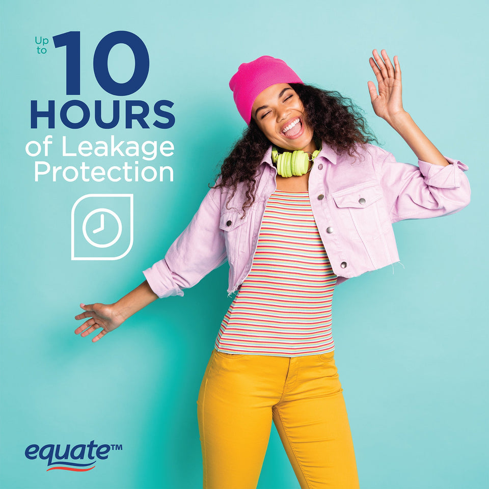 Equate Ultra Thin Pads with Wings, Overnight, Size 4, 114 Count White - Premium Equate Pads from Equate - Just $21.95! Shop now at Kis'like