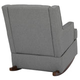 Baby Relax Bennet Transitional Wingback Rocker Chair, Gray Grey Linen - Premium Nursery Gliders & Rocking Chairs from Baby Relax - Just $291.99! Shop now at Kis'like