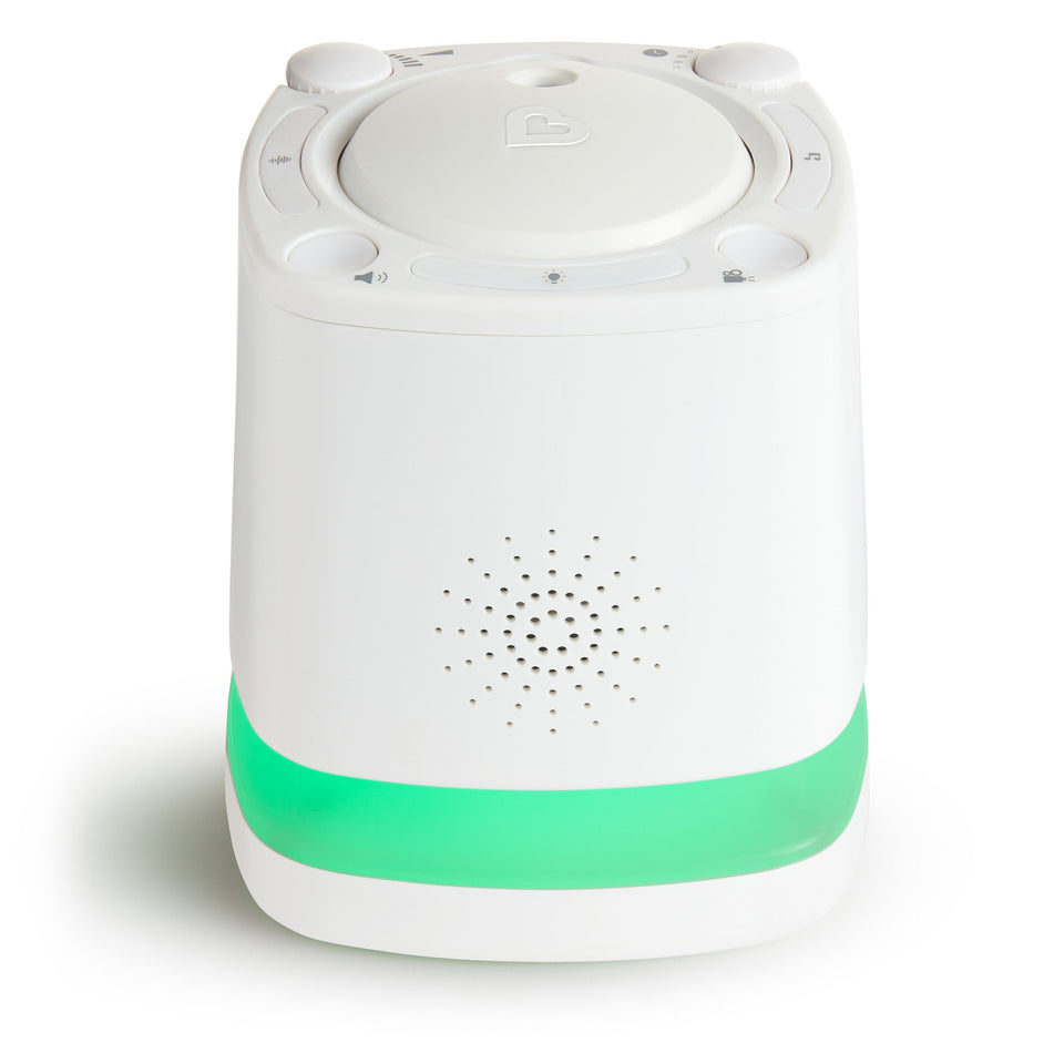 Munchkin Sound Asleep Nursery Projector and Sound Machine with LED Nightlight, Includes 3 Ambient Sounds, 2 Lullabies, and 2 Mozart Compositions White - Premium Nightlights & Soothers from Munchkin - Just $38.99! Shop now at Kis'like