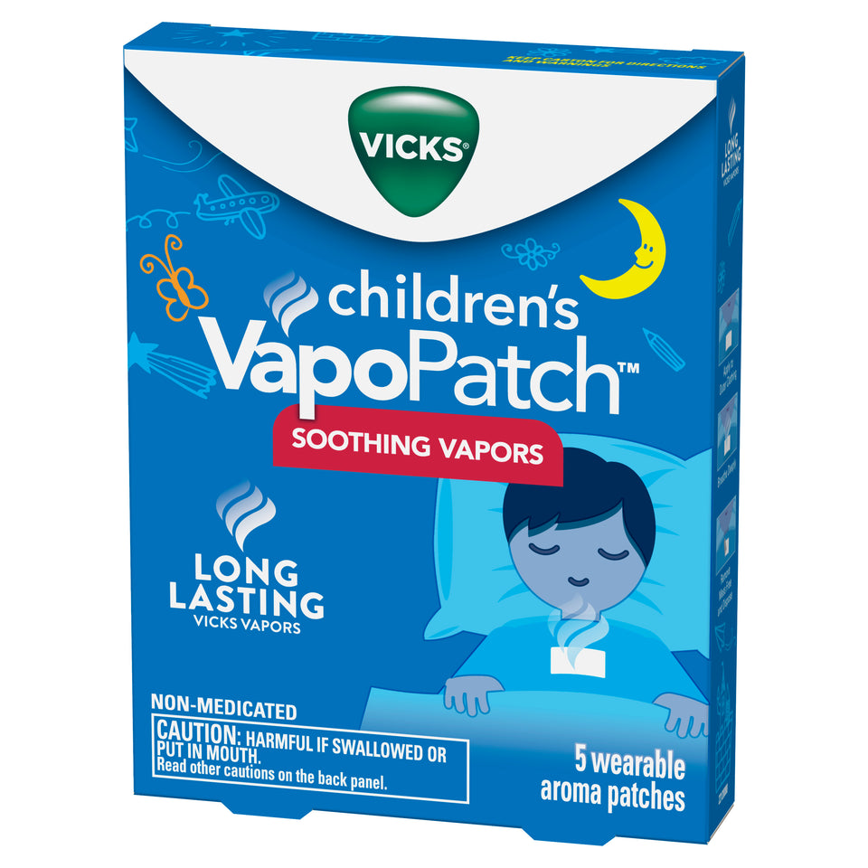 Vicks Children's VapoPatch with Lasting Soothing Vicks Vapors, 5 Ct White - Premium Kids' Cough Cold from Vicks - Just $17.68! Shop now at Kis'like
