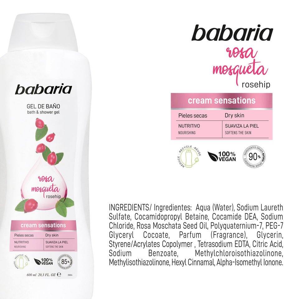 Babaria Rosehip Shower Gel, Nourishing For Dry Skin 20.3 fl. oz. - Premium Body Wash & Shower Gel from Babaria - Just $14.33! Shop now at Kis'like