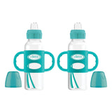Dr. Brown's Narrow Sippy Baby Bottle with Handles - 2PK Turquoise Blue - Premium Toddler Feeding from Dr. Brown's - Just $18.99! Shop now at Kis'like