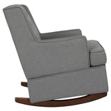 Baby Relax Bennet Transitional Wingback Rocker Chair, Gray Grey Linen - Premium Nursery Gliders & Rocking Chairs from Baby Relax - Just $291.99! Shop now at Kis'like