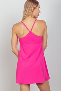 VERY J Sleeveless Active Tennis Dress with Unitard Liner - Premium DRESSES from Trendsi - Just $30! Shop now at KisLike