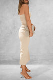 Slit Tube Midi Dress - Premium DRESSES from Trendsi - Just $16.02! Shop now at KisLike