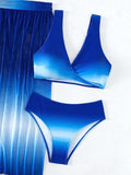 Twisted Gradient Wide Strap Three-Piece Swim Set - Premium SWIMWEAR from Trendsi - Just $23.61! Shop now at KisLike