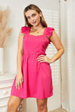 Double Take Ruffled Square Neck Dress - Premium DRESSES from Trendsi - Just $20! Shop now at KisLike