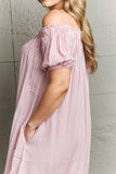 Ninexis Show Compassion Off The Shoulder Mini Dress - Premium DRESSES from Trendsi - Just $25! Shop now at KisLike