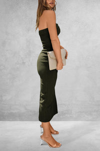 Slit Tube Midi Dress - Premium DRESSES from Trendsi - Just $16.02! Shop now at KisLike