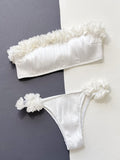 Applique Tie Back Two-Piece Bikini Set - Premium trajes de baño from Trendsi - Just $23! Shop now at KisLike