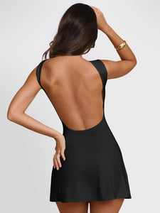 Backless Wide Strap Mini Dress - Premium DRESSES from Trendsi - Just $15.63! Shop now at KisLike