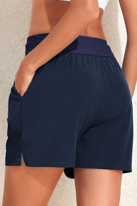 Drawstring Swim Shorts with Pockets - Premium pantalones cortos from Trendsi - Just $27! Shop now at KisLike