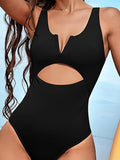 Cutout Notched Wide Strap One-Piece Swimwear - Premium SWIMWEAR from Trendsi - Just $19.10! Shop now at KisLike