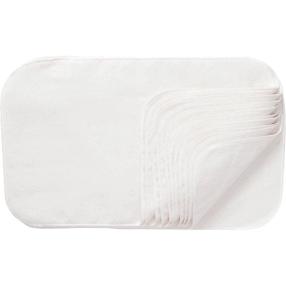 NuAngel 100% Cotton Burp Cloths - White, 12 count, unisex approximately 11" x - Premium Bibs and Burp Cloths from NuAngel - Just $22.99! Shop now at Kis'like