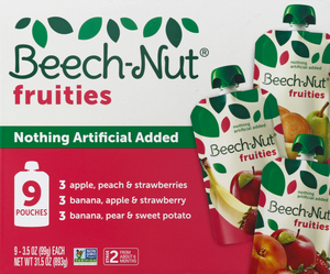 (9 Pack) Beech-Nut Fruities Stage 2, Variety Baby Food, 3.5 oz Pouch - Premium Baby Food Pouches from Beech-Nut - Just $13.99! Shop now at Kis'like