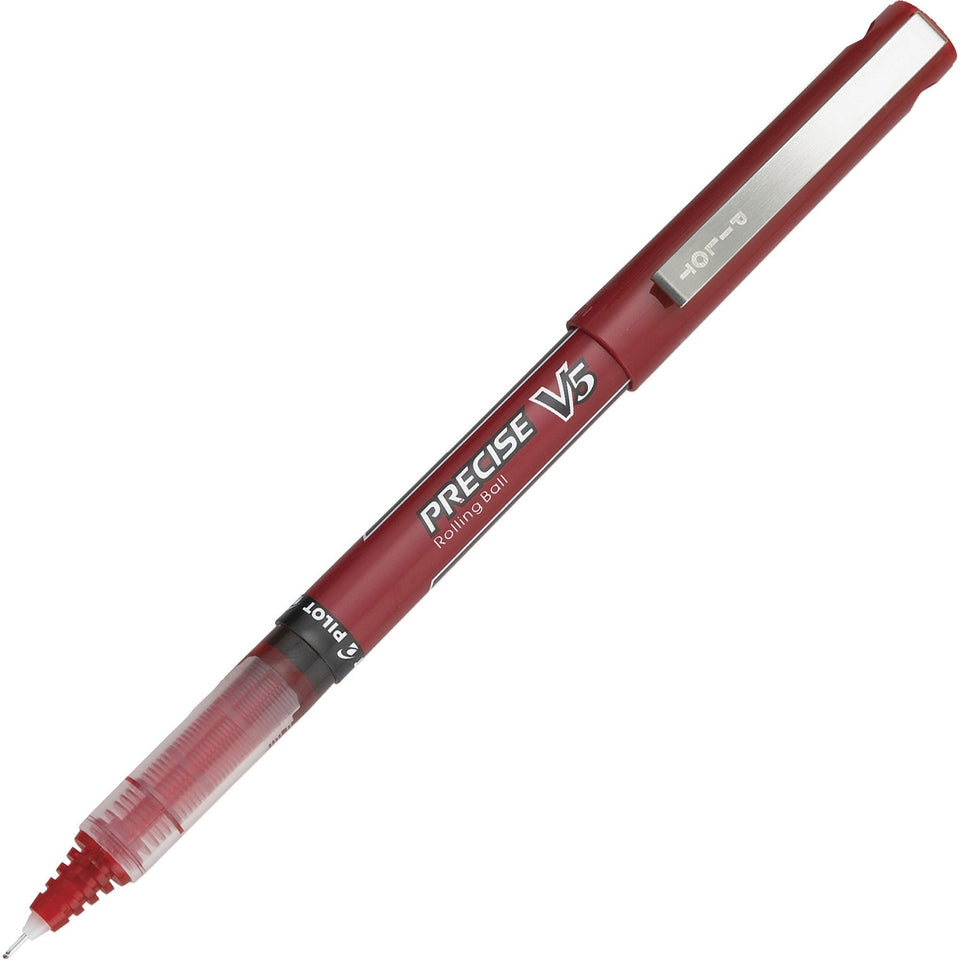 Pilot, PIL35336, Precise V5 Extra-Fine Premium Capped Rolling Ball Pens, 12 / Dozen Red 0.5 mm - Premium Rollerball Pens from Pilot - Just $18.99! Shop now at Kis'like
