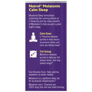 Natrol Advanced Melatonin Calm Sleep, Fast Dissolve Tablets, 60 Count Multicolor 60 TAB - Premium Sleep & Snoring Aids from Natrol - Just $10.99! Shop now at Kis'like