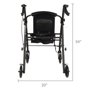 Equate Rolling Walker For Seniors, Rollator Walker with Seat and Wheels, Black 2 - Premium Equate Mobility Aids from Equate - Just $109.99! Shop now at Kis'like