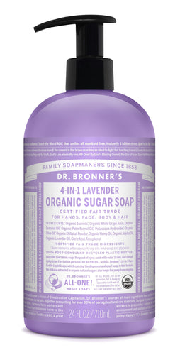 Dr. Bronner's Organic Lavender Sugar Pump Soap 24oz Purple 24 oz - Premium Body Wash & Shower Gel from Dr. Bronner's - Just $22.99! Shop now at Kis'like