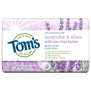Tom's of Maine Natural Bar Soap, Lavender & Shea with Raw Shea Butter, 5 oz Purple 1 application - Premium Bar Soap from Tom's of Maine - Just $12.64! Shop now at Kis'like