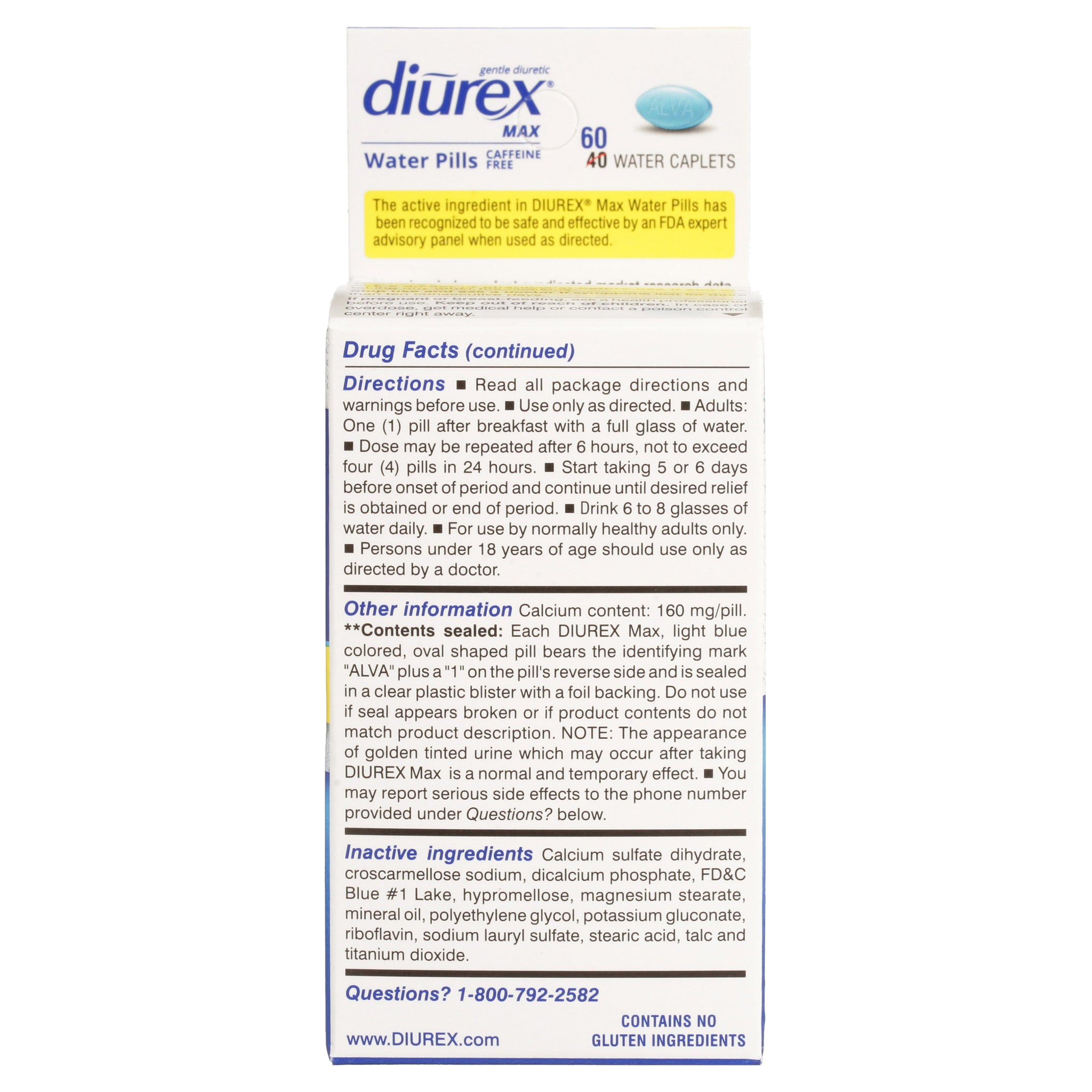 Diarex Water Router Diurex Max Water Pills - Maximum Strength Caffeine Free Diuretic ...