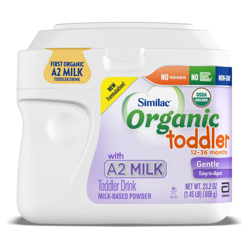 Similac Organic Toddler Drink with A2 Milk, First & Only USDA Organic Toddler Drink Made with A2 Milk, Gentle and Easy to Digest, Supports Brain and Eye Health, Powder, 1.45-lb Tub - Premium Toddler Formula from Similac - Just $23.99! Shop now at Kis'like