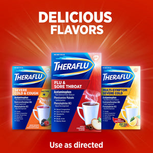 Theraflu Cold, Flu and Sore Throat Relief Powder, Apple Cinnamon, 6 Packets - Premium Cough & Cold Must Haves from Theraflu - Just $15.89! Shop now at Kis'like