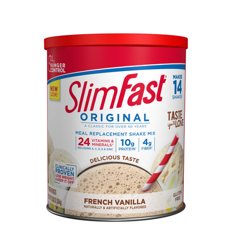 SlimFast Original Meal Replacement Shake Powder, French Vanilla, 12.83 Oz, 14 servings White xx - Premium Diet Foods & Drinks from SlimFast - Just $8.99! Shop now at Kis'like
