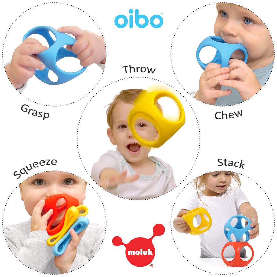 MOLUK Oibo primary colors - Elastic Stackable Baby Ball - Premium Baby Learning Toys from Moluk - Just $23.99! Shop now at Kis'like