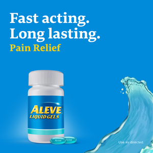 Liquid Gels with Naproxen Sodium Pain Reliever/Fever Reducer, 220 mg, 20 Ct Blue - Premium Headaches & Fever from Aleve - Just $7.99! Shop now at Kis'like