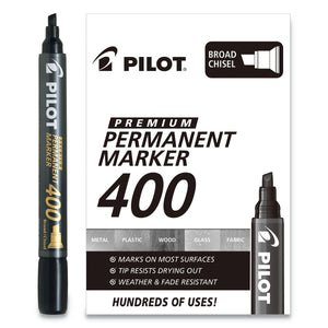 Pilot Premium 400 Permanent Marker, Broad Chisel Tip, Black, Dozen -PIL44114 - Premium Pilot from Pilot - Just $20.57! Shop now at Kis'like