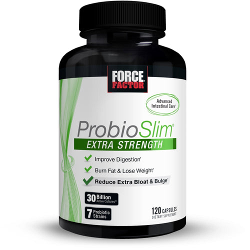 ProbioSlim Extra Strength Probiotic Supplement for Women and Men with 30 Billion CFUs for Weight Loss, Digestive Health Support, Bloating and Gas Relief, Force Factor, 120 Capsules - Premium Force Factor from Force Factor - Just $30.99! Shop now at KisLike